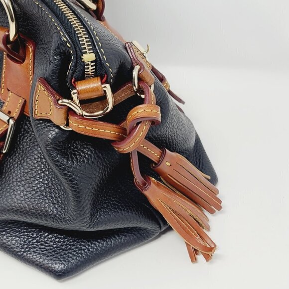 Dooney & Bourke | Large Vintage Black Pebble Grain Flortentine Satchel Bag - Picture 14 of 15